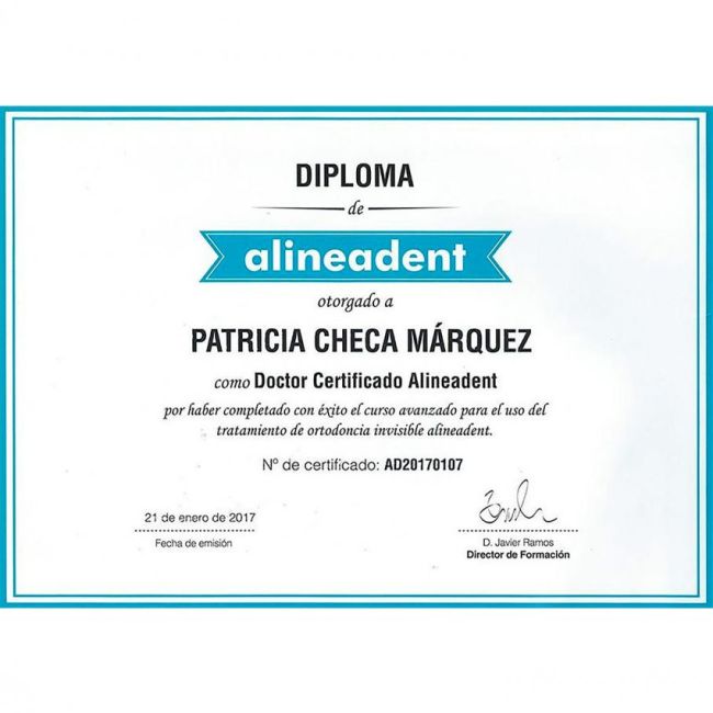 Diploma Dra. Patricia Checa Márquez