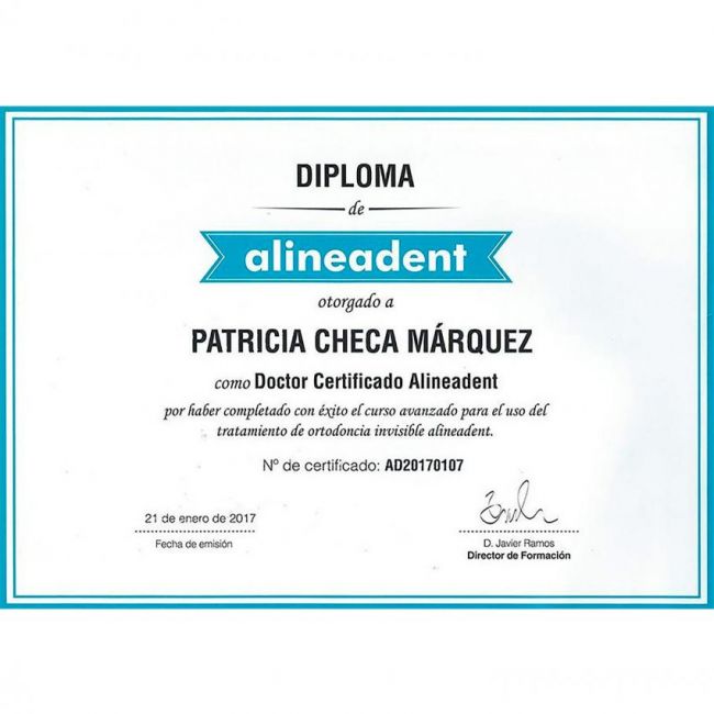 Diploma Dra. Patricia Checa Márquez